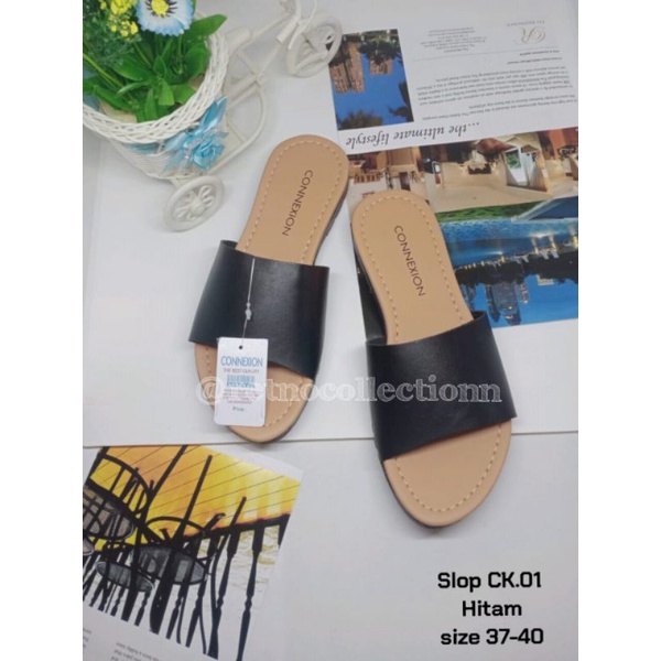 sandal wanita terbaru/slop sandal conexion/CK.01