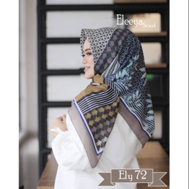 HIJAB SEGIEMPAT MOTIF ELY 72 II Eleeya Scarf