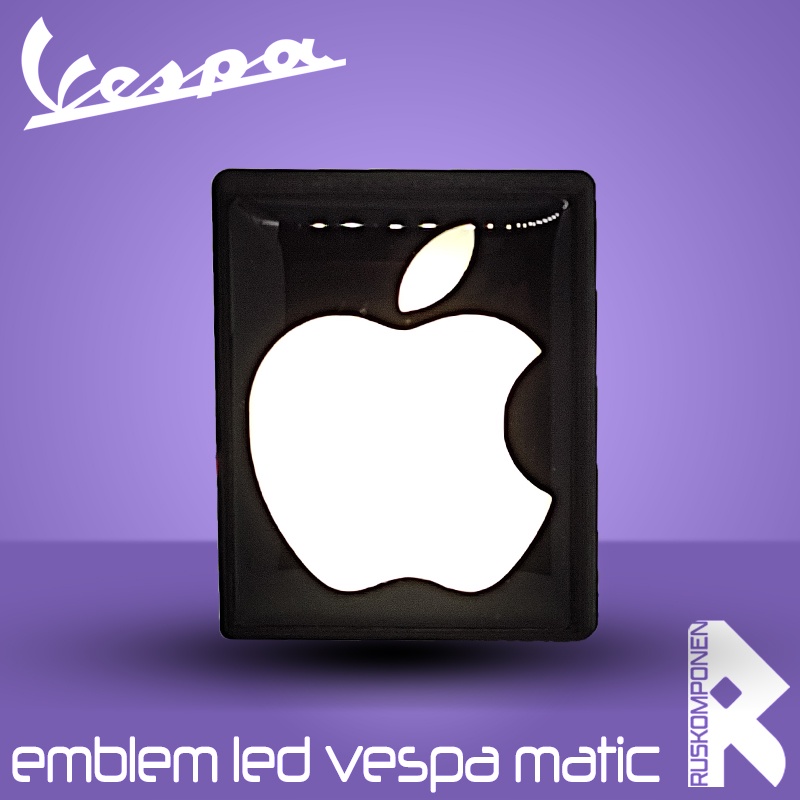 Emblem Led Vespa Matic Emblem Dasi Depan Vespa Matic Aksesoris Vespa Variasi Vespa Lampu Led Vespa