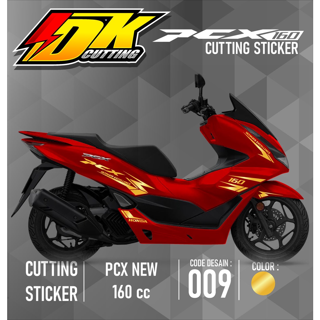 Cutting Sticker PCX - Aksesoris Motor Stiker Honda PCX 160 cc Skotlet Sticker Striping Lis Variasi C