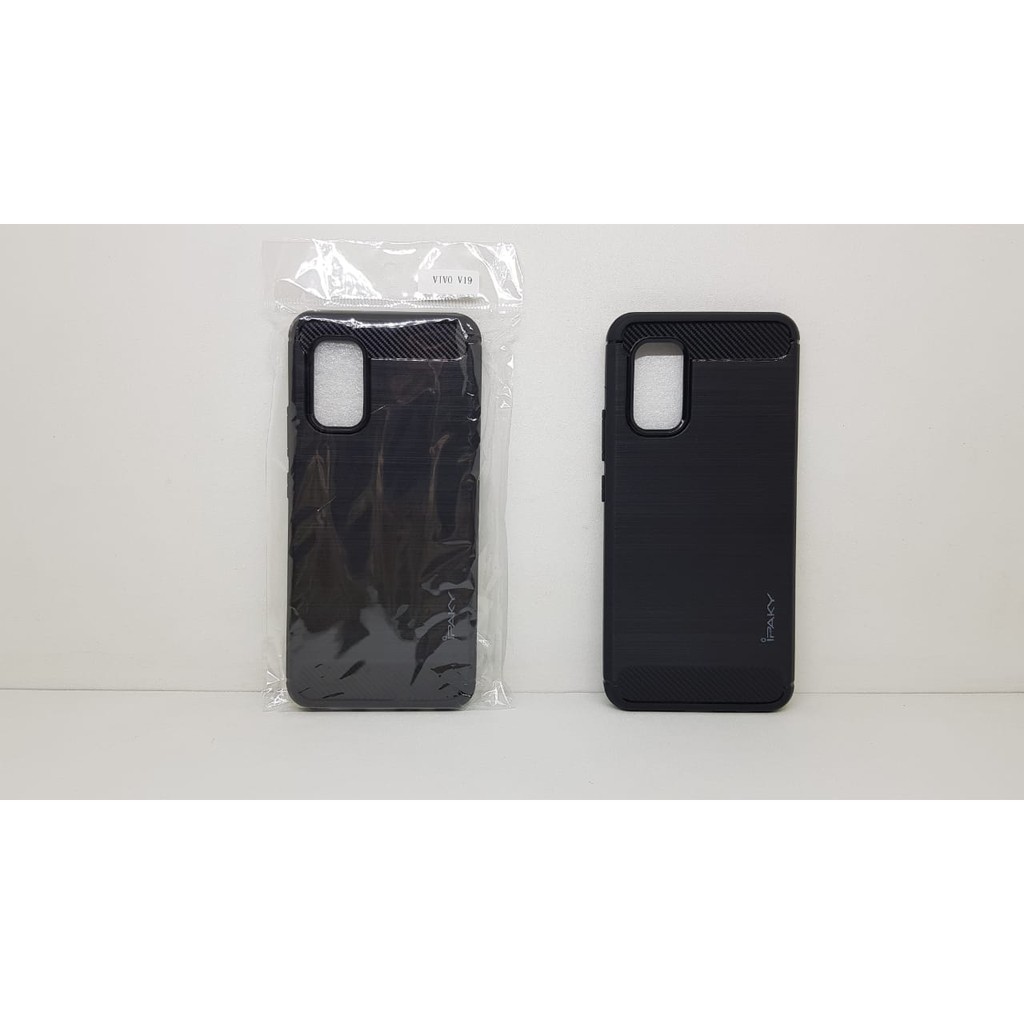 iPaky Carbon Vivo V19 6.44 inchi Slim Fit Carbon Soft Case VIVO V19 Fiber Multi Carbon ANTI MELAR