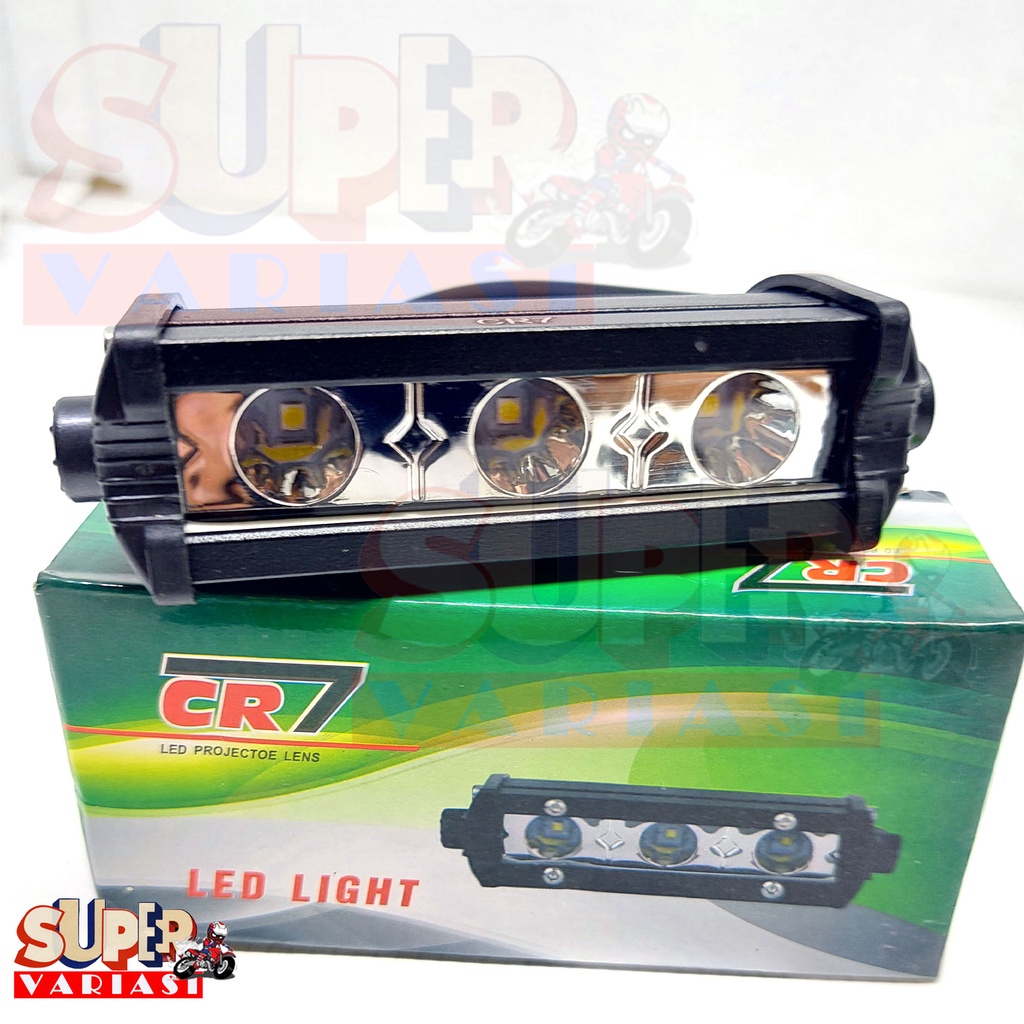 Lampu Tembak Sorot LED 3 Titik Mata CWL 12-30v 9 W Volt anti air super terang bisa mobil dan motor