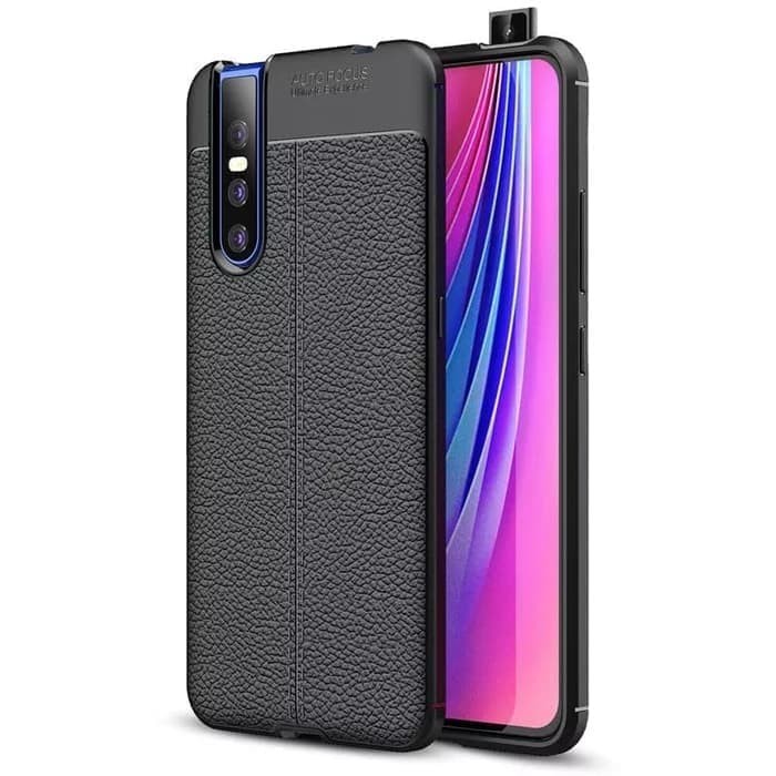 Case Vivo V15 Pro Auto Focus Carbon Silikon Leather