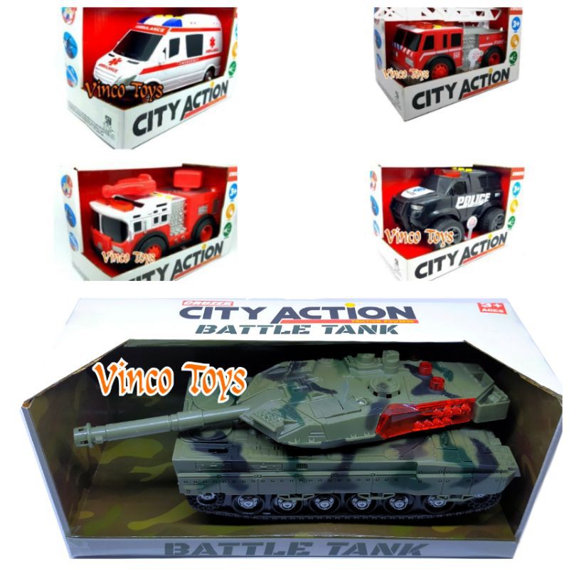  Mobil  CITY ACTION Battle Tank  Fire truck damkar Ambulance 