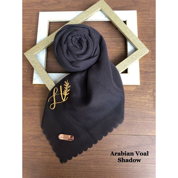 Part 1 Voal Arabian Jilbab Polos Sahara Hijab Segiempat-Shadow