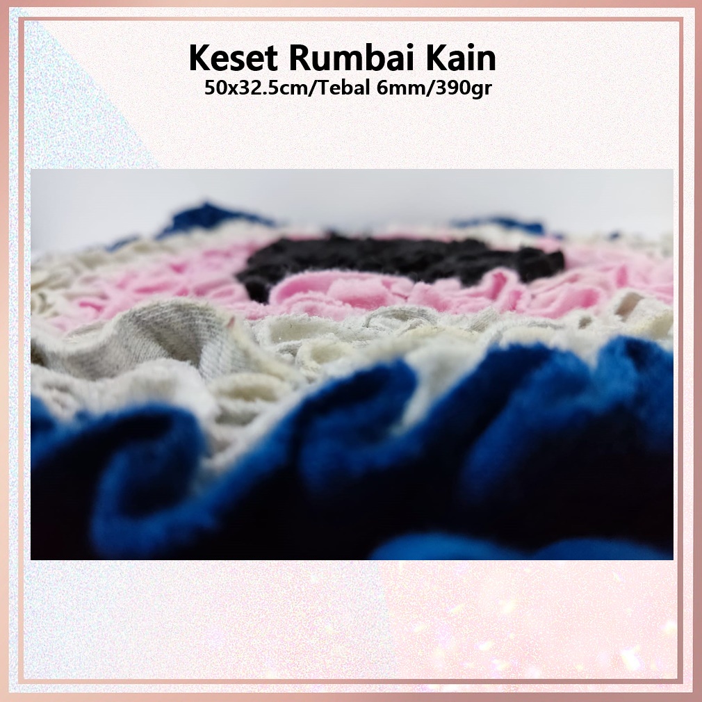 Keset Rumbai Kain Flanel 52cm - WARNA RANDOm