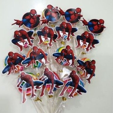 

Spiderman Permen Lolipop Ultah isi 12pc Custom Lolipop