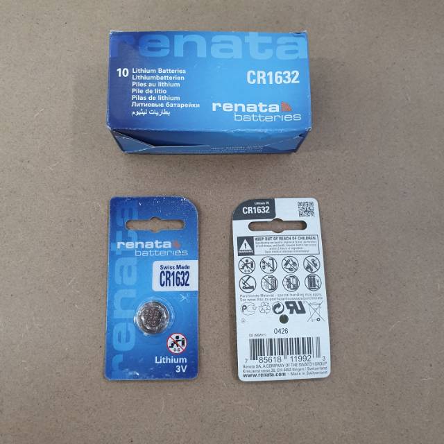 Renata CR 1632 Lithium Battery 3V Original Baterai Renata  CR 1632 3V