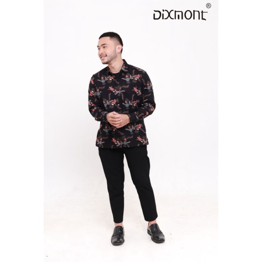 Dixmont Kemeja Pria Batik Panjang Hem BL01321