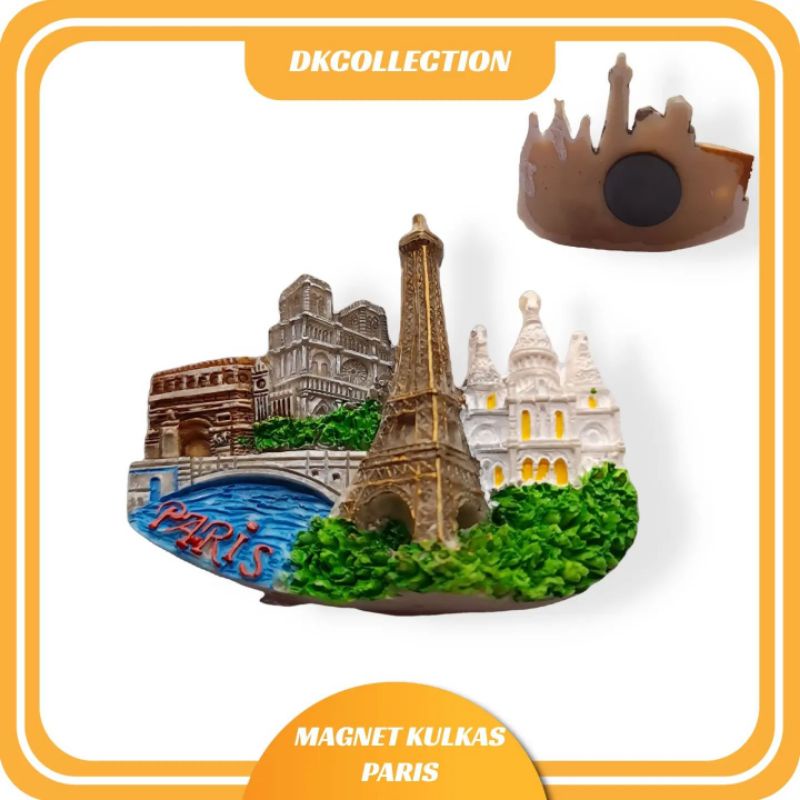 Tempelan kulkas paris souvenir paris magnet kulkas paris resin