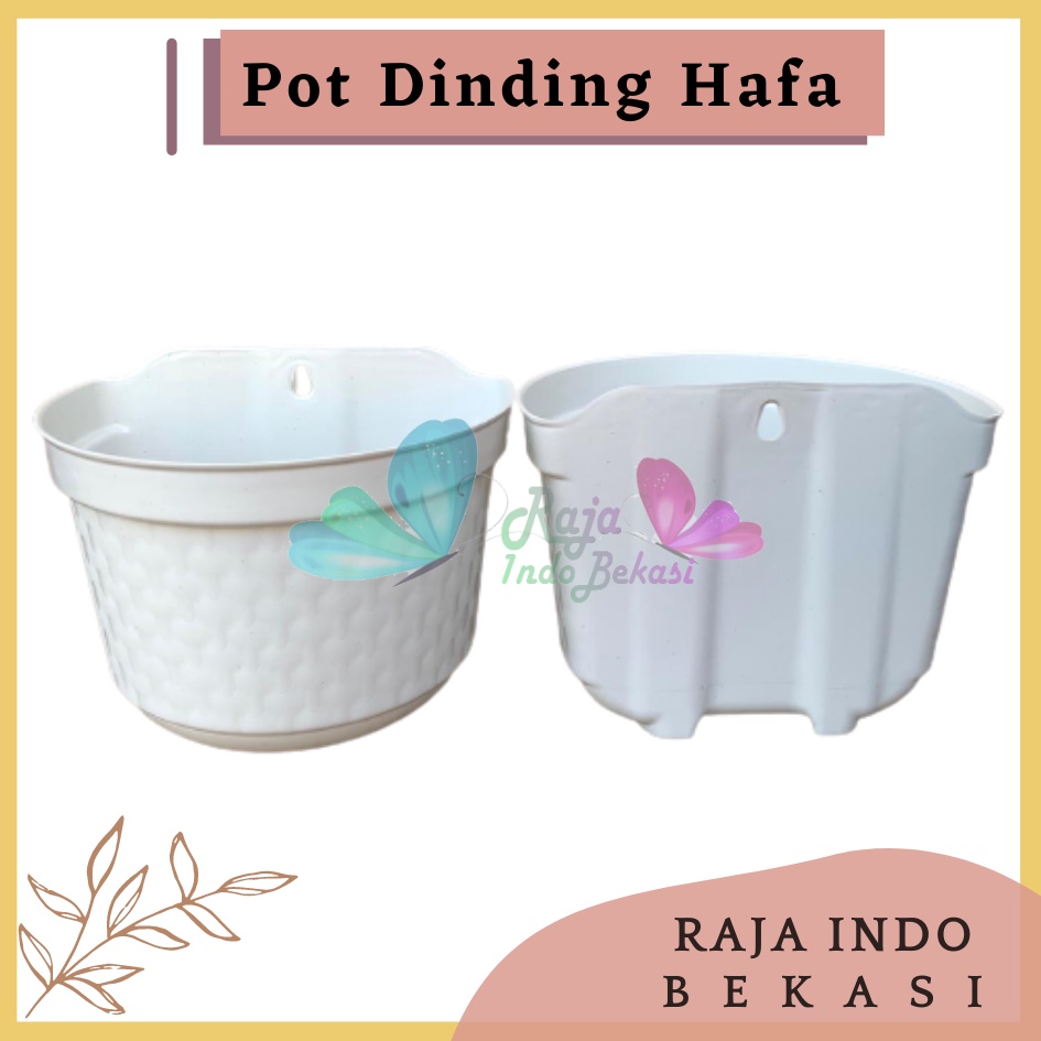 Pot Dinding Cantol Hafa 20 Cm Putih Pot Dinding Tempel Dekorasi Putih Panjang Aesthetic Besar Kecil Pager Balkon Pagar Unik  Pot Tembok - Tanaman Bunga Hias Dinding Tempel Bibit Plastik 22 23 25 27