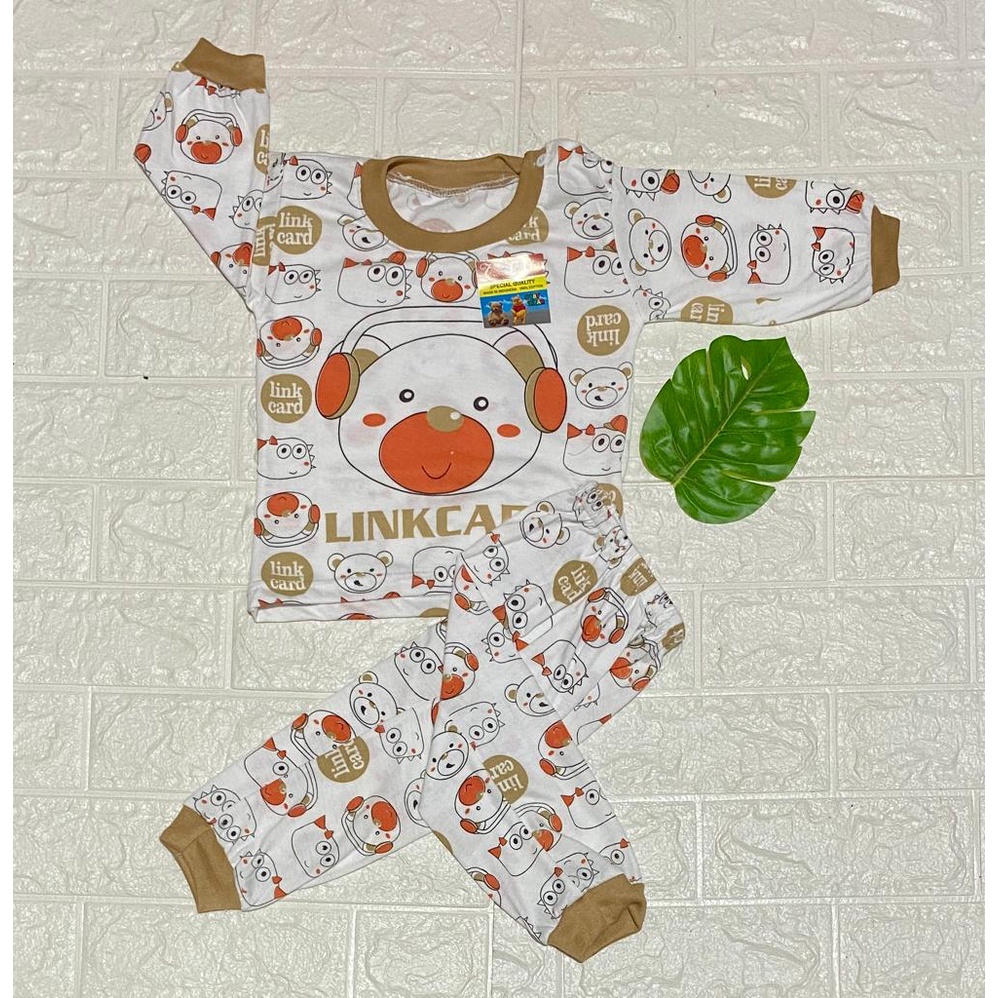 baju anak lucu murah motif linkcard setelan 3-18bulan (PP076)