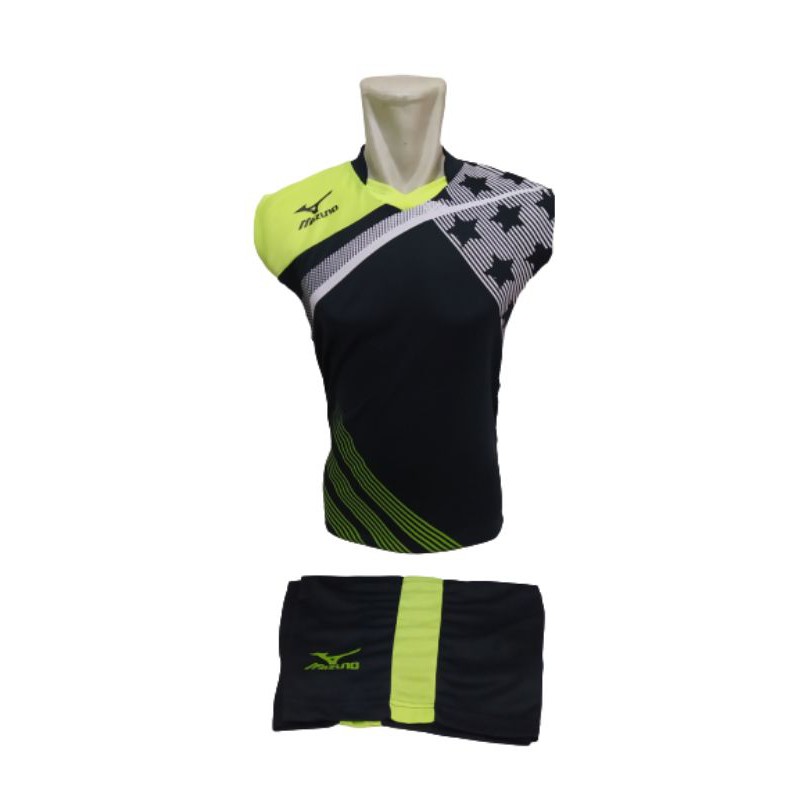 Baju Volly Singlet Jersey Kaos voli Singlet Dewasa - Hitam Stabilo