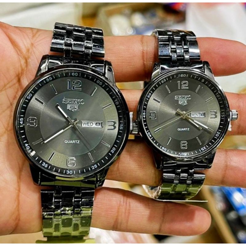 Seiko jam tangan Couple Anti Air/jam tangan pasangan tanggal on | jam tangan sepasang 2023 free bok termuran