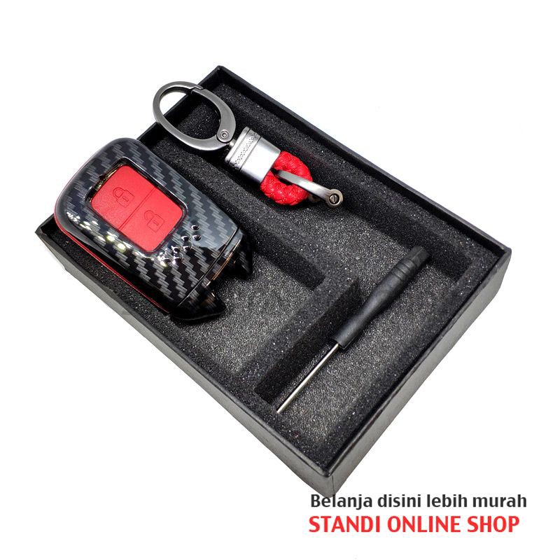 Cover Smartkey Sarung Kunci Remote Smartkey Honda Jazz HRV CRV Merah