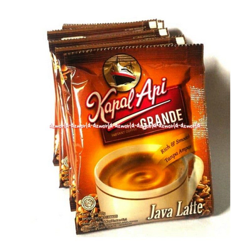 Kapal Api Grande 20sachet Java Latte 3In1 Kopi Instan Gula Jawa Brown Sugar Kapalapi Grandes 20 sachet