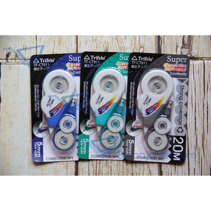 

Dijual Correction Tape (Tipex) Trifelo 20 Meter Free Refill Tf-Ct911 Terlaris