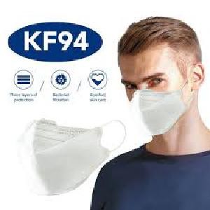 Masker KF94 Korea 4ply Hitam / Putih Ecer 1 pcs Disposable