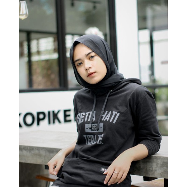 Hoodie Short SHT Grey In Black