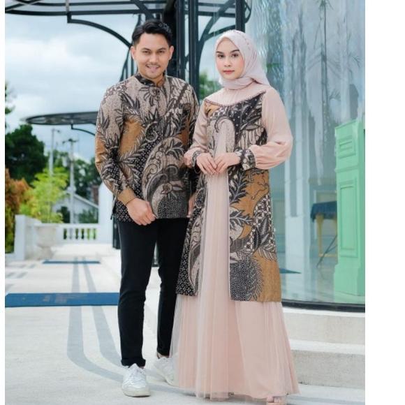 Best Seller.. Couple Batik Gamis Rahayu Wisuda Tunangan Lamaran