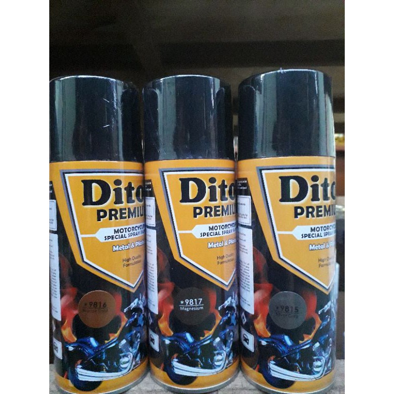 Pilok Pilox Cat semprot Diton premium warna mesin silver perunggu emas perak magnesium bronze gold