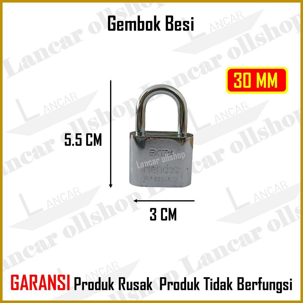 Gembok Pintu 30mm / Gembok pagar rumah / Pengaman pagar rumah / Gembok anti maling