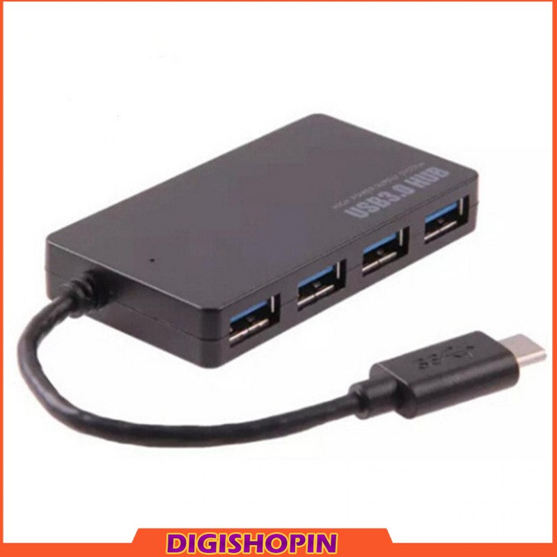 USB Hub USB 3.0 4 PORT Type C HUB High Speed Data cable Convertor adapter Support Multi Systems Plug and Play USB Adapter