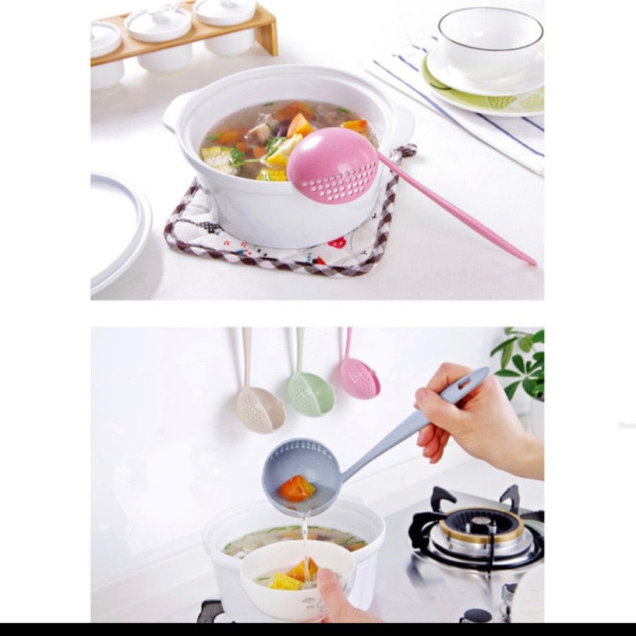 Centong Kuah Sop 2 In 1 Sendok Saring Sayur Soup Spoon Sendok kuah sup sayur dll