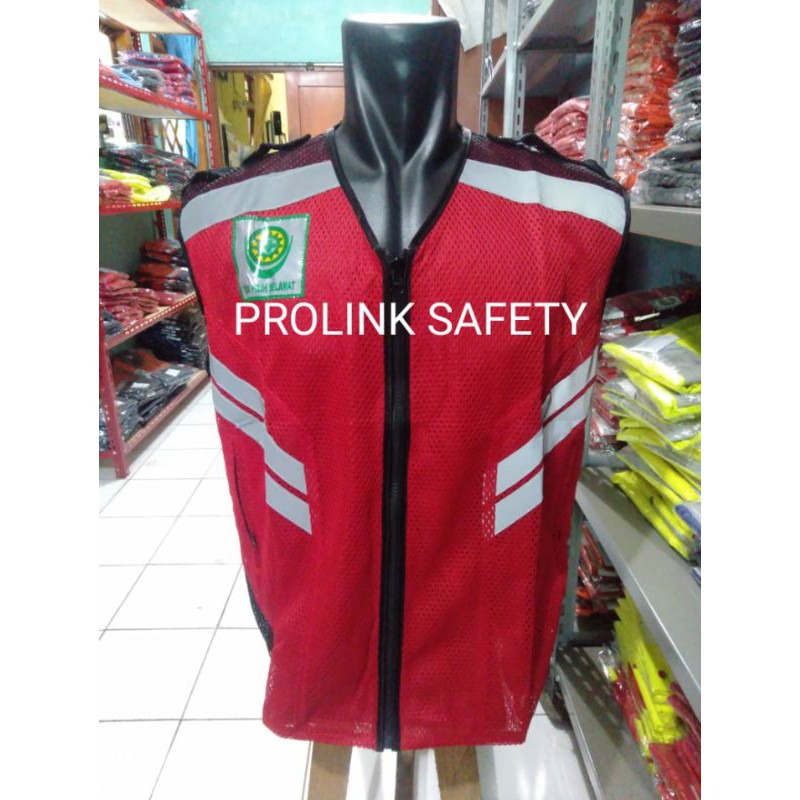 ROMPI SAFETY JARING MERAH HITAM BERLOGO SAYA PILIH SELAMAT