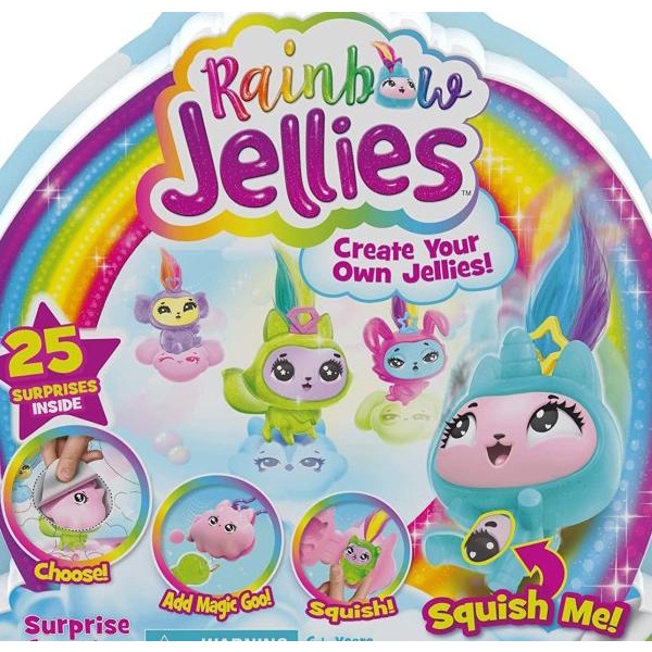 Rainbow Jellies Creation Kit With 25 Surprise To Make Your Own Squishy