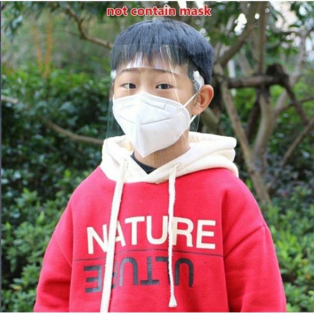 ANTI DROPLETS BLOCKING VIRUS PROTECTION MASK VISOR KIDS ADULT MASKER TOPENG PELINDUNG