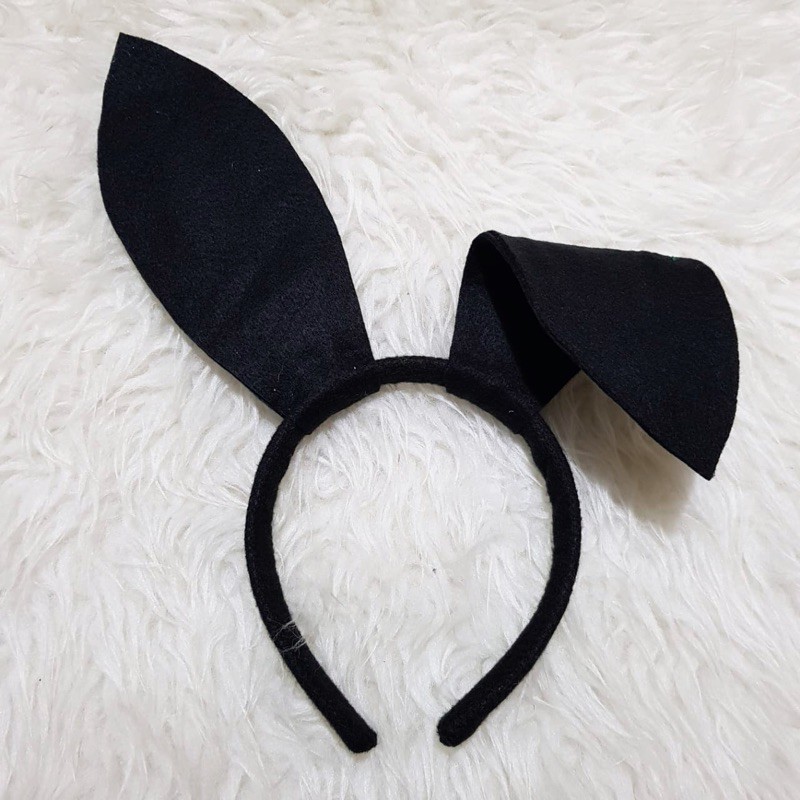 Bando Kelinci Hitam Kostum Halloween Black Bunny Cosplay Kelinci Cosplay Halloween Kostum Kelinci