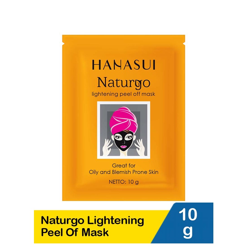 Masker Wajah Hanasui / Masker Komedo / Masker Hitam Naturgo / BPOM Original
