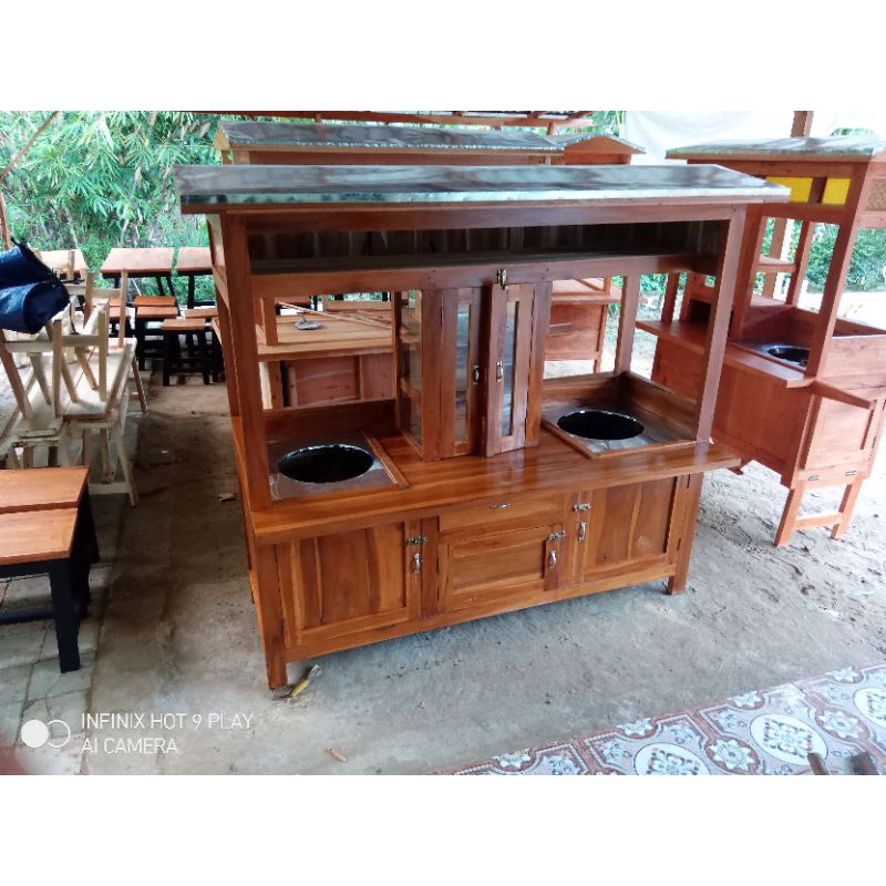 GEROBAK MIE AYAM BAKSO KAYU JATI