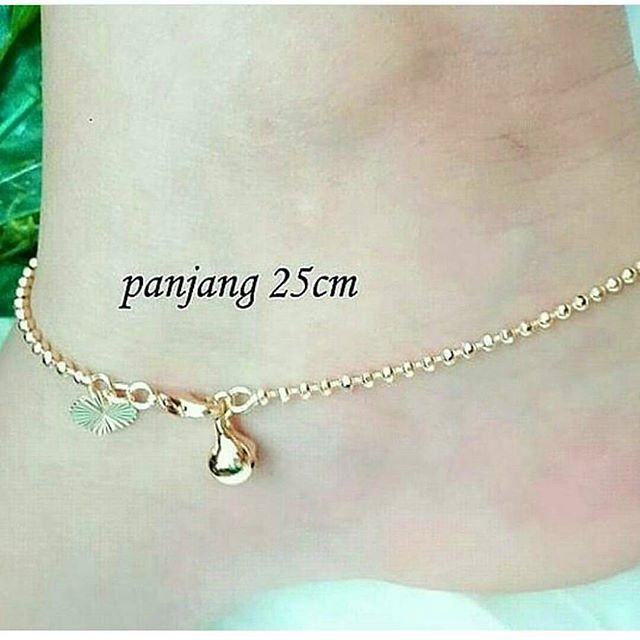 gelang kaki Titanium Wanita Antikarat, Anti alergi, Dijamin 100% Real Pic dan High Quality