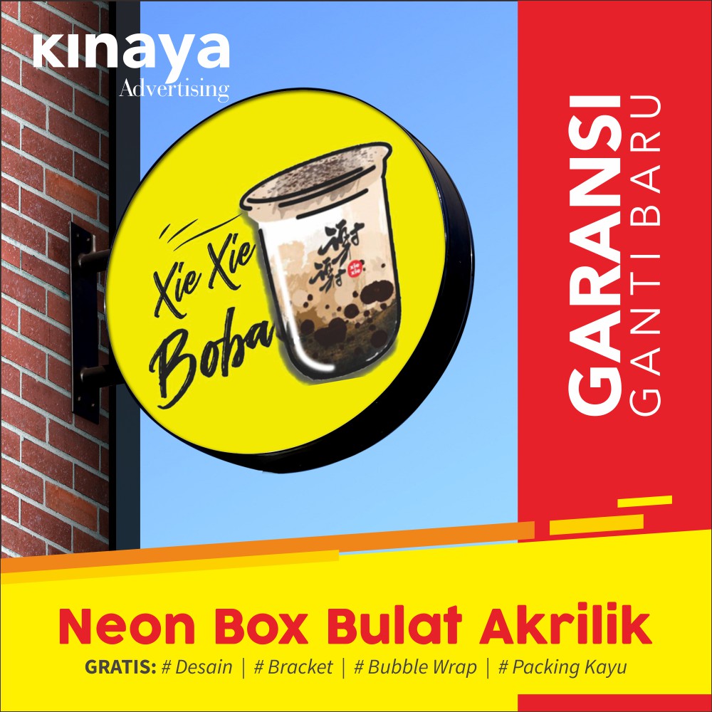 Jual NEON BOX 40 CM / NEON BOX BULAT / NEON BOX 2 SISI / NEON BOX ...