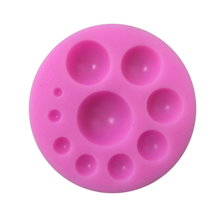 3D Silicon Mold Fondant Cake Decoration - 10Size Half Round Ball Shape