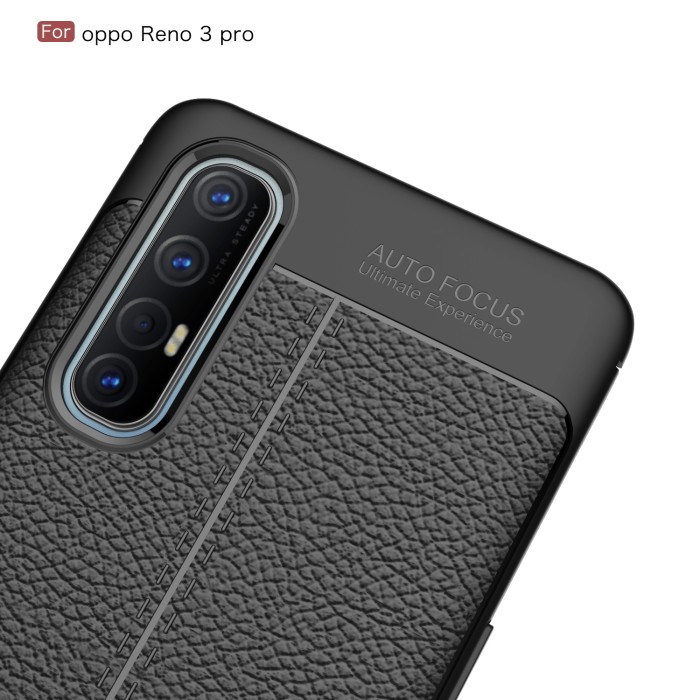 LEATHER CASE OPPO RENO 3 PRO - TPU AUTO FOCUS EMBOSS SOFTCASE