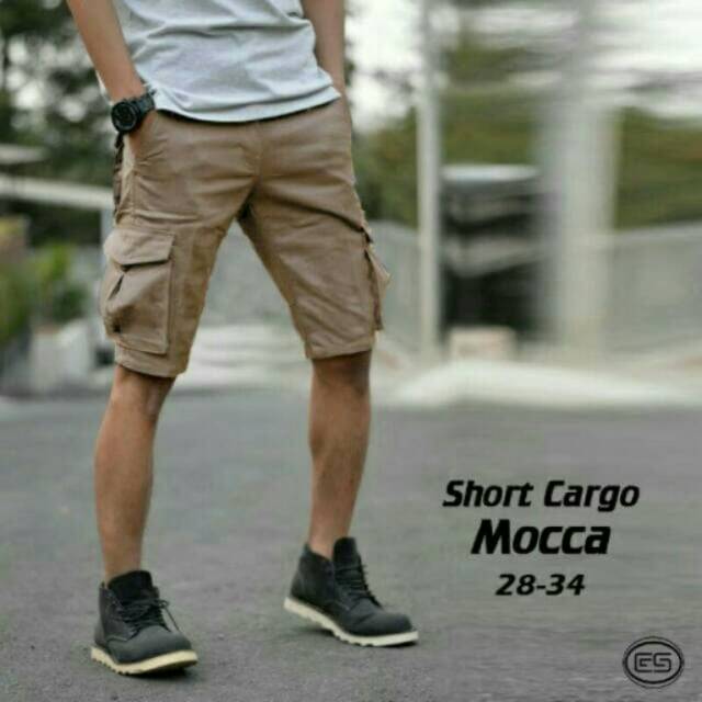 Celana Pendek Kargo doreng Ukuran 27 - 38 / Pdl / Gunung / Short Cargo army