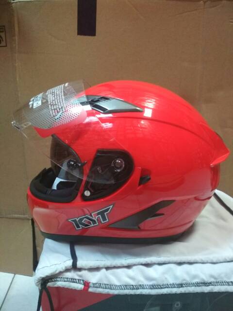 KYT FALCON FR SOLID hitam doff Visor Flat clear bening Original Ori