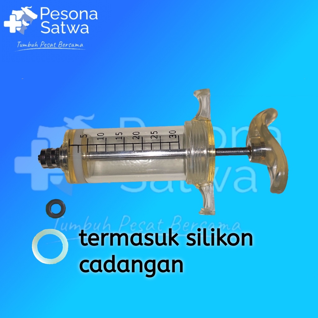 Spuit MIka TPX 30 ml Plastic Steel Syringe