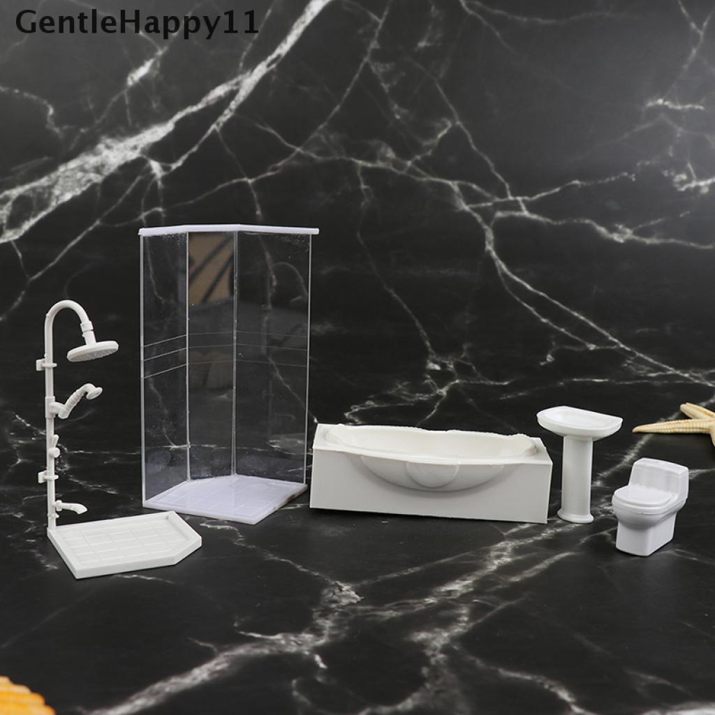 Gentlehappy Mainan Miniatur Bathtub / Wastafel / Toilet / Shower Kamar Mandi Skala 1: 25 Untuk Aksesoris Rumah Boneka