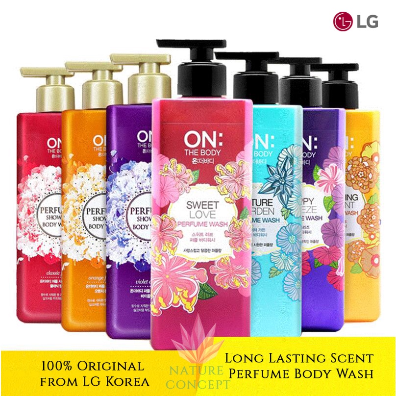 LG ON THE BODY Long Lasting Perfume Body Wash asli KOREA Sabun Cair