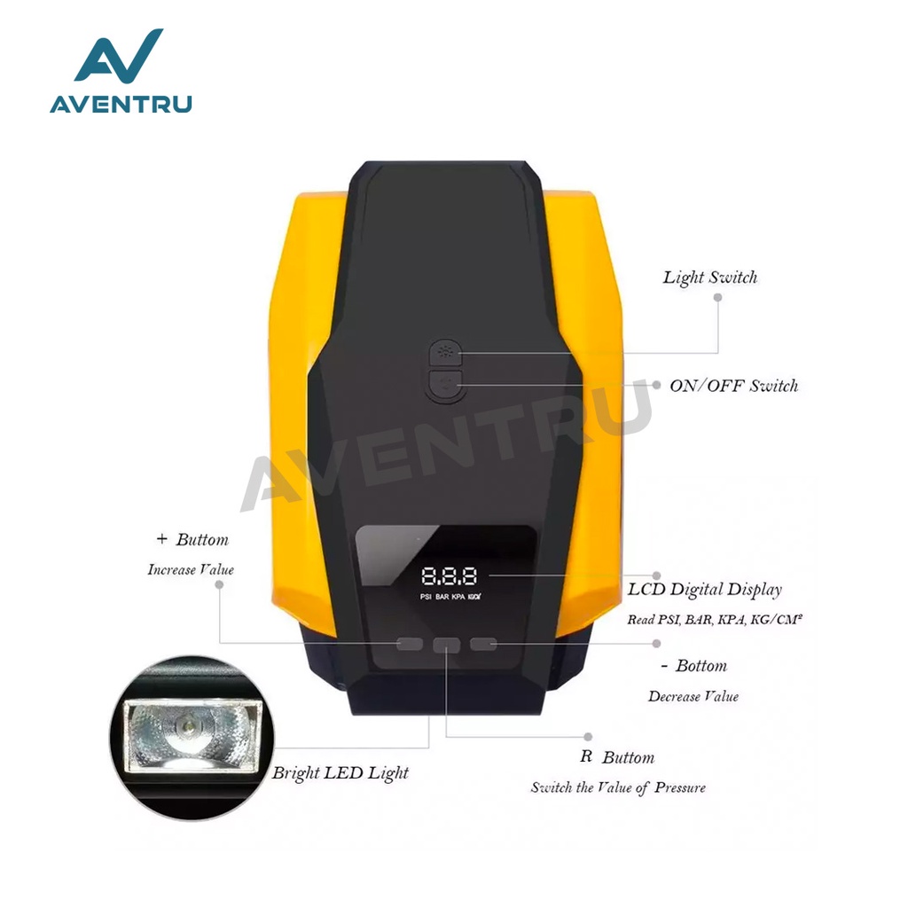 Pompa Angin Ban Mobil Pompa Motor Sepeda Elektrik Portable