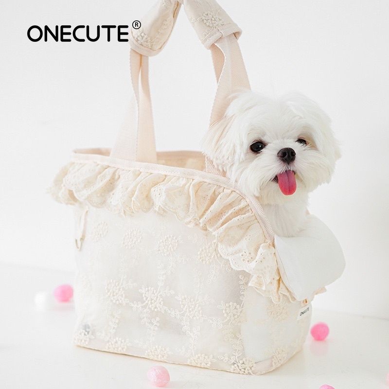 One cute korea lace cargo pet bag