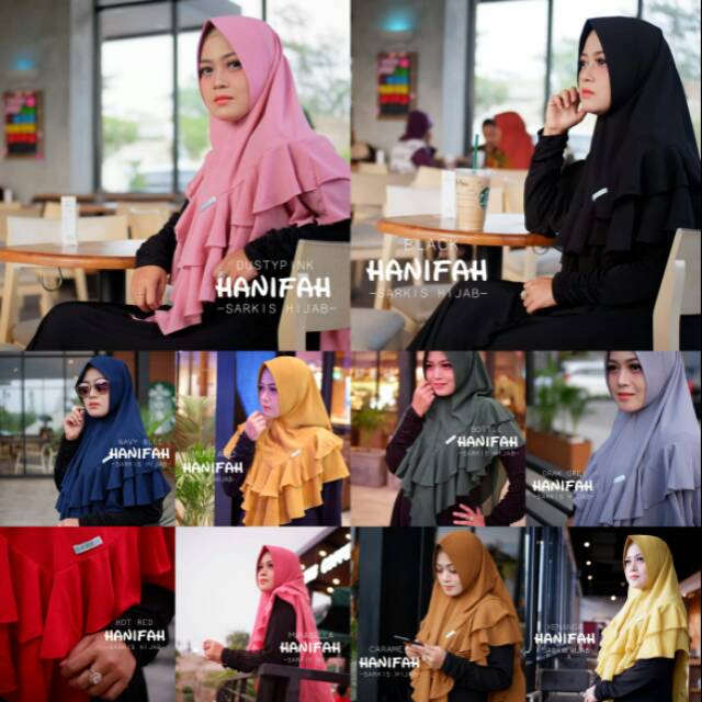 Khimar hanifah ori sarkis |Khimar syari ceruty