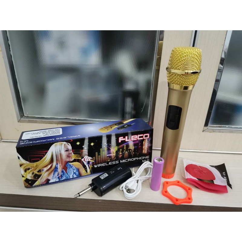 mic wireless M 11 Fleco M 11 mic wireless tanpa kabel