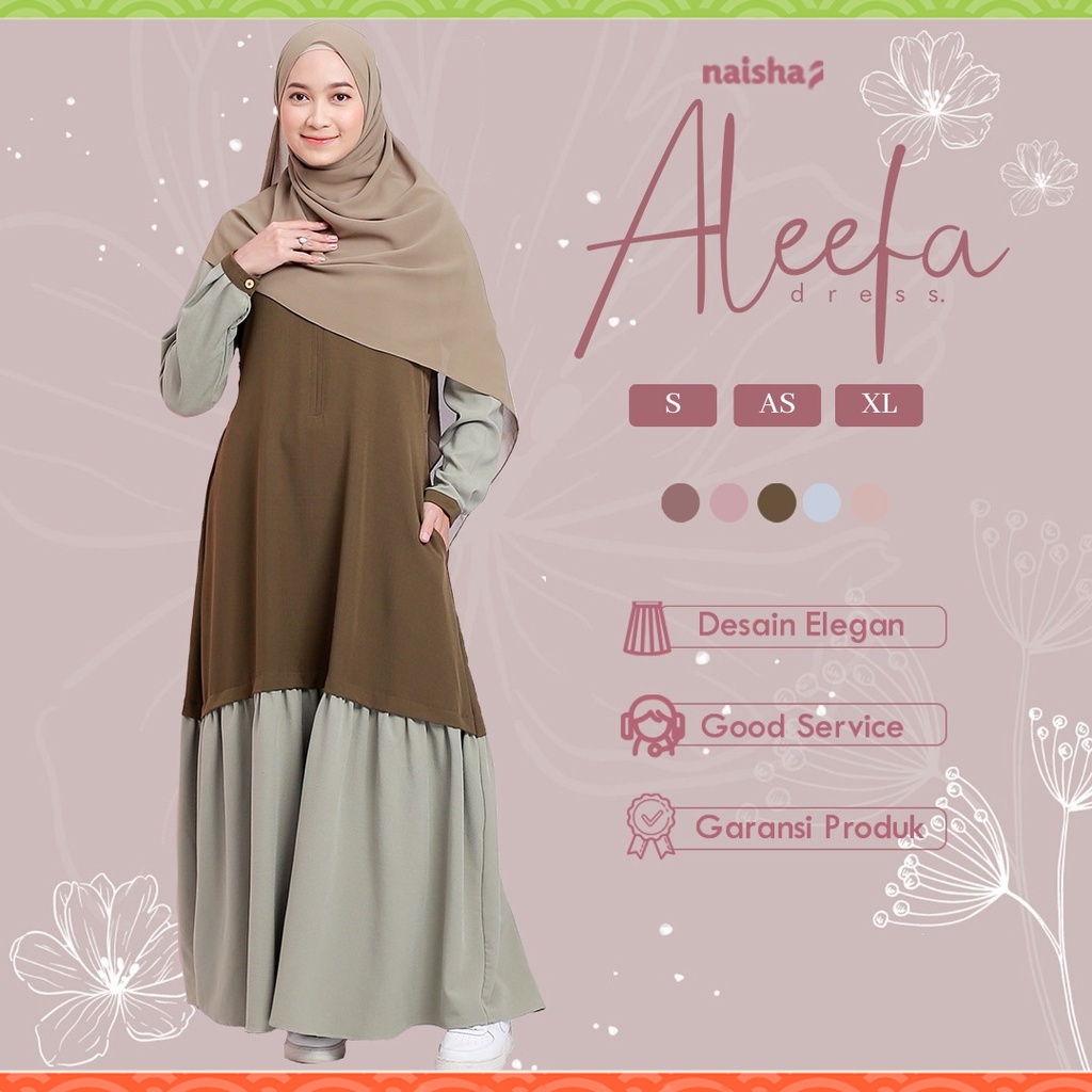 Aleefa Dress by Naishaofficial / Gamis Aleefa Naisha Hijrah
