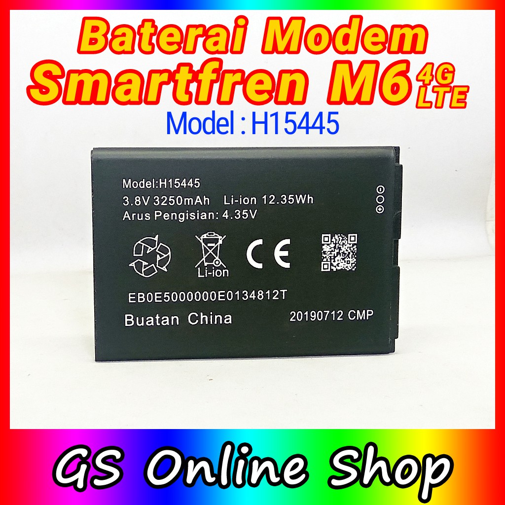 Baterai Modem Smartfren M6 4G LTE H15445 Haier DC016 batre batere batrei batrai mifi