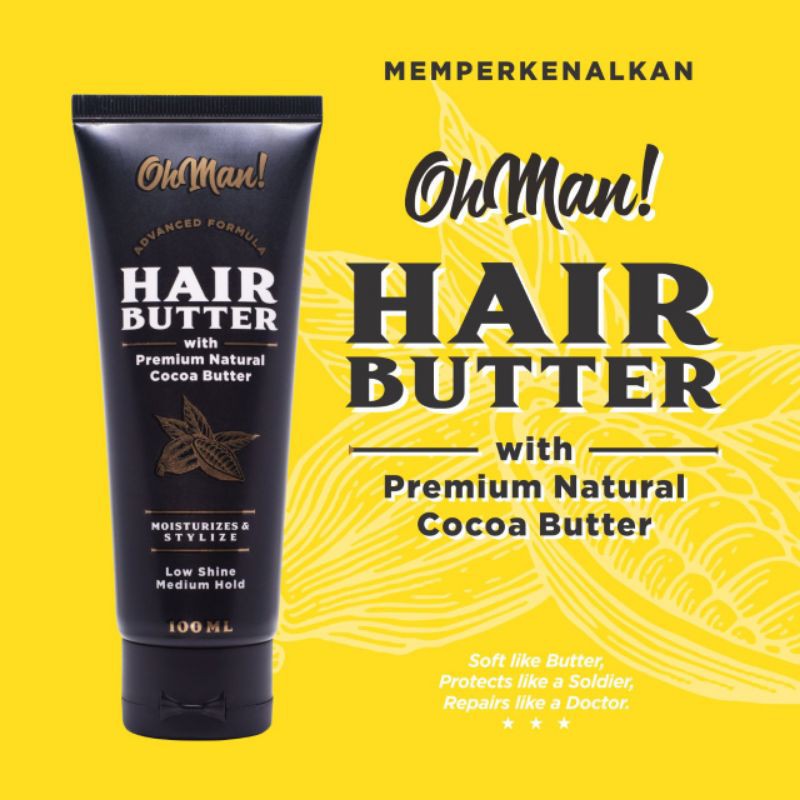 Oh Man Hair Butter 100 ml - Vitamin Rambut/Hair Treatment